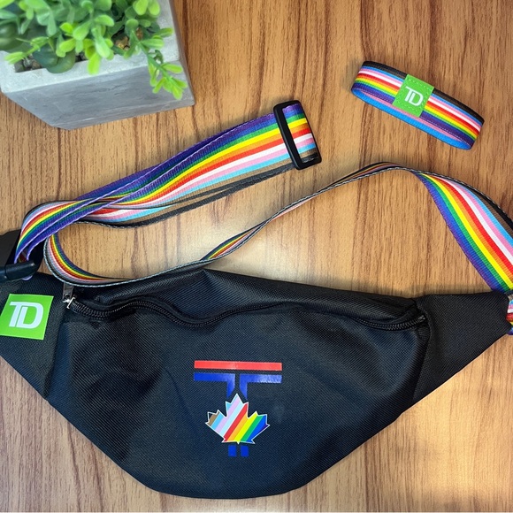 Toronto Blue Jays Handbags - 🌈 Toronto Blue Jays City Connect Pride Fanny Pack and Bracelet